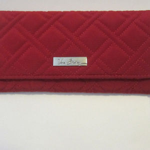 Vera Bradley Trifold red quilted wallet